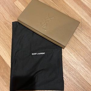 YSL camel color clutch